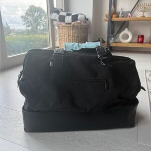Beis Black Large Weekender Bag